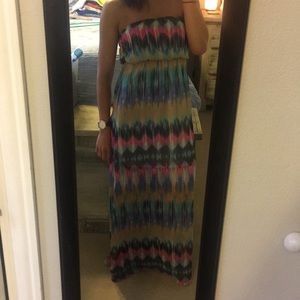 Strapless maxi dress